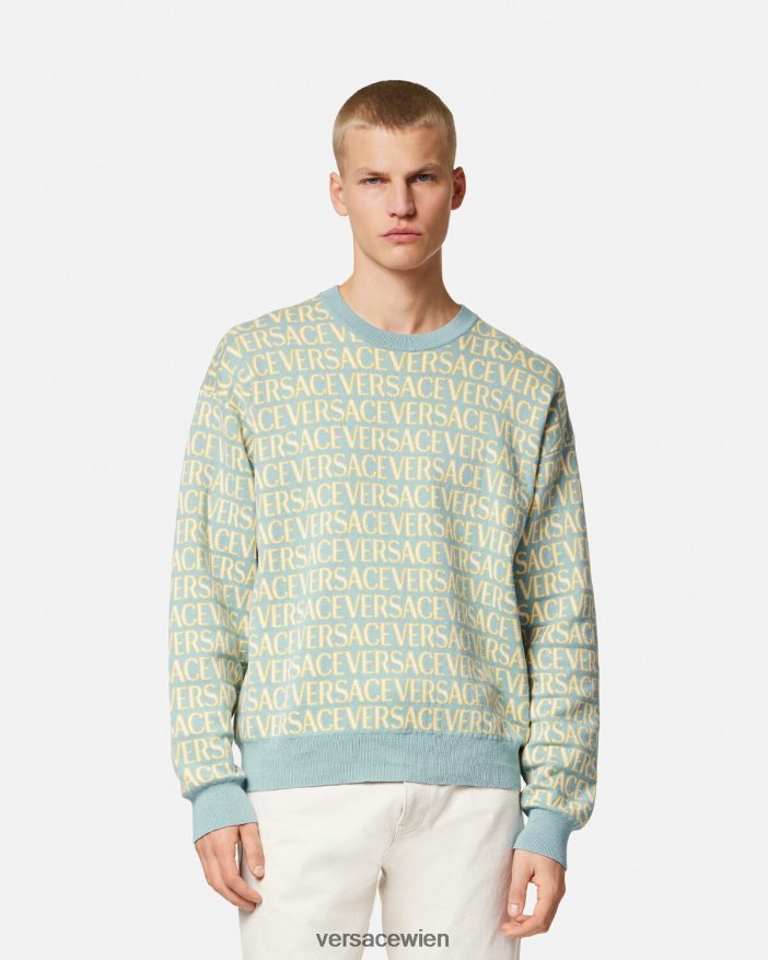 drucken Allover-Strickpullover Versace Männer Kleidung 8N4XJD1325