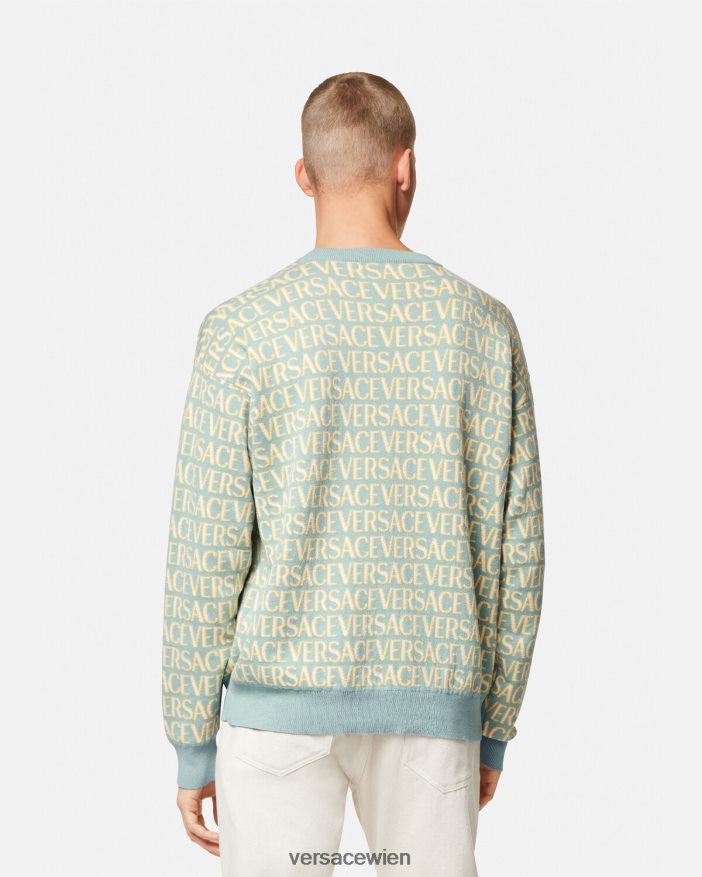 drucken Allover-Strickpullover Versace Männer Kleidung 8N4XJD1325