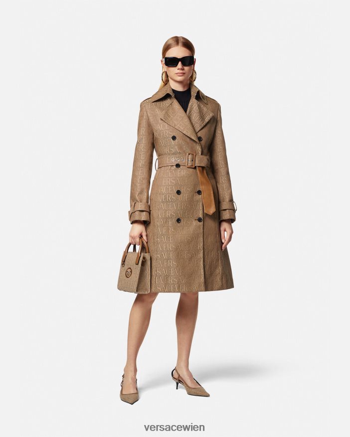 drucken Allover-Trenchcoat Versace Frauen Kleidung 8N4XJD82