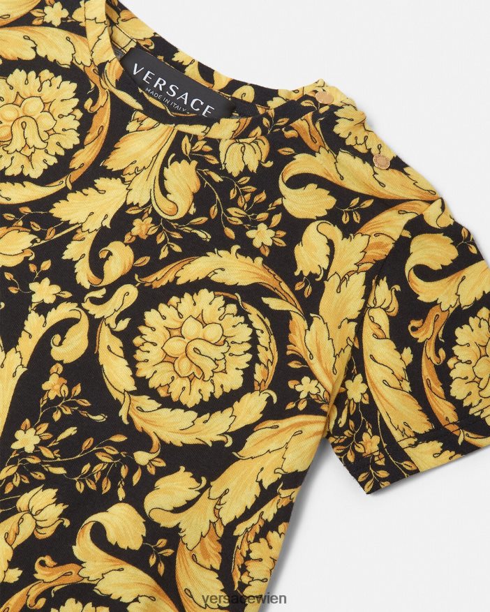 drucken Baby-T-Shirt im Barocco-Stil Versace Kinder Kleidung 8N4XJD1859