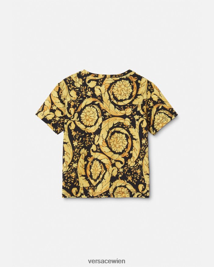 drucken Baby-T-Shirt im Barocco-Stil Versace Kinder Kleidung 8N4XJD1859