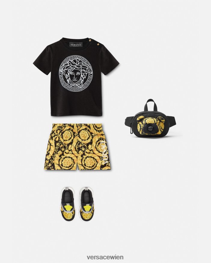 drucken Badeshorts für Babys im Barocco-Stil Versace Kinder Kleidung 8N4XJD1886