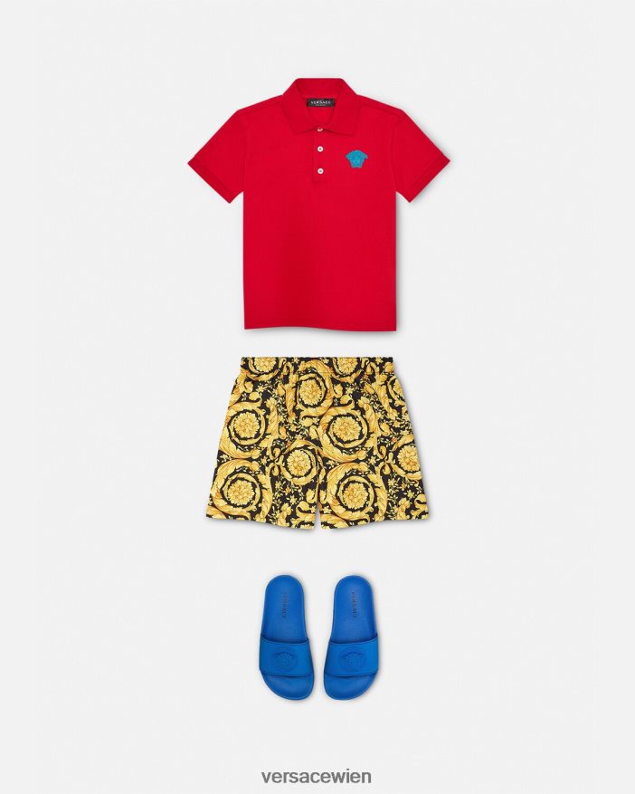 drucken Badeshorts mit Barocco-Print Versace Kinder Kleidung 8N4XJD2097