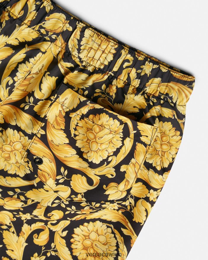 drucken Badeshorts mit Barocco-Print Versace Kinder Kleidung 8N4XJD2097
