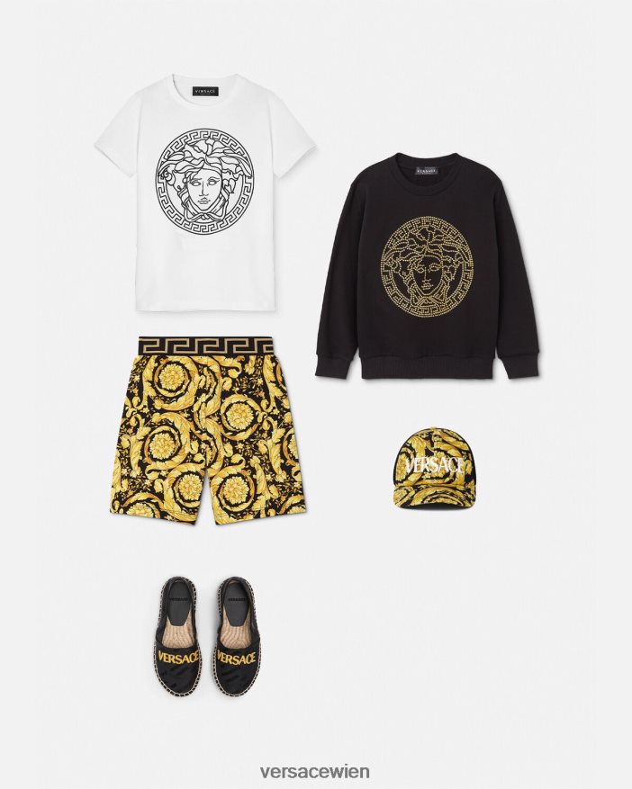 drucken Barocco-Shorts Versace Kinder Kleidung 8N4XJD1956