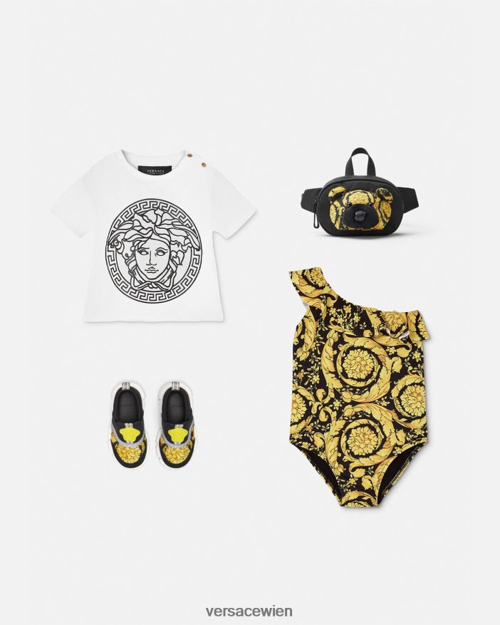 drucken Einteiliger Badeanzug für Babys im Barocco-Stil Versace Kinder Kleidung 8N4XJD1860