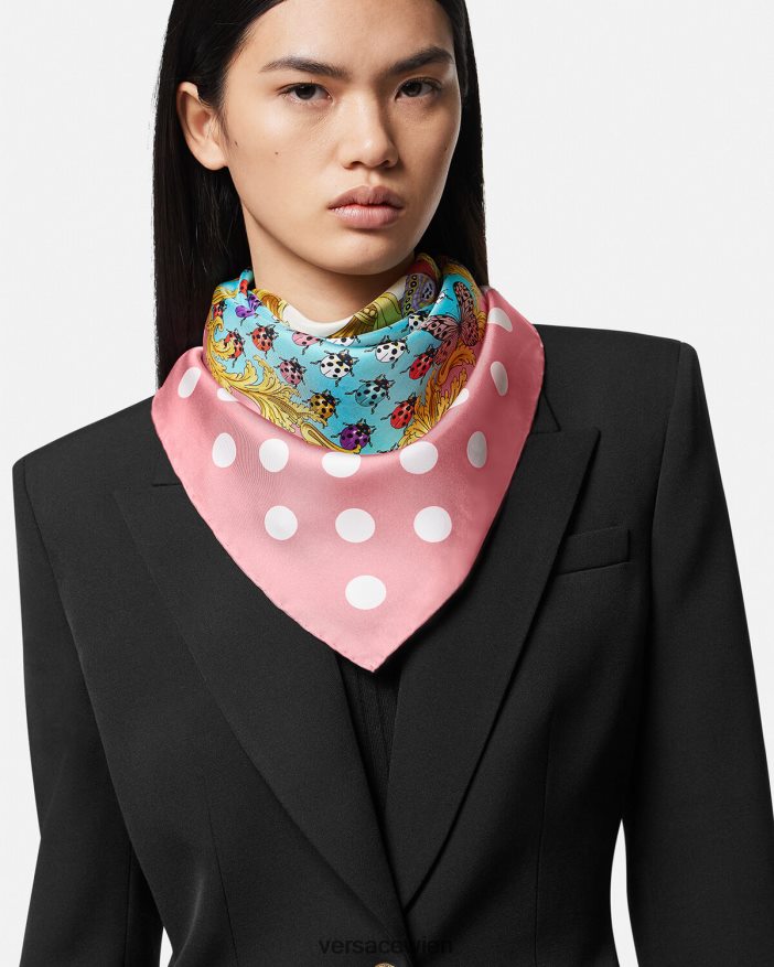 drucken Großes Seidenfoulard mit Schmetterlingen Versace Frauen Zubehör 8N4XJD890