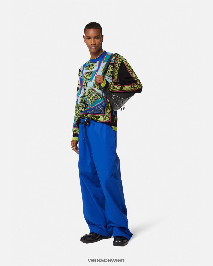 drucken Jacquard-Pullover von Le Maschere Versace Männer Kleidung 8N4XJD1335