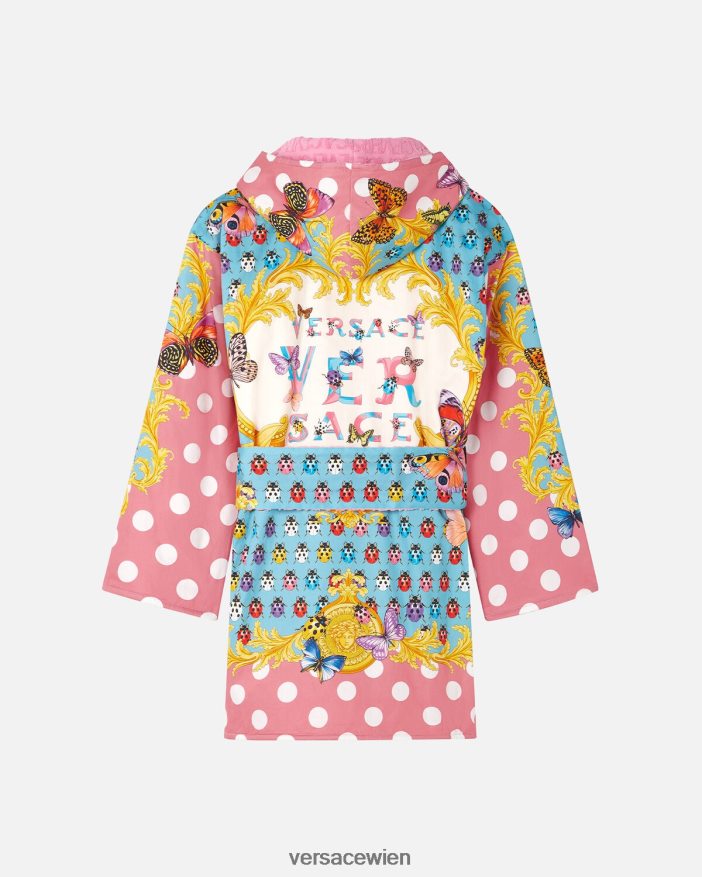 drucken Kurzer Bademantel mit Schmetterlingen Versace Frauen Unterwäsche und Strandbekleidung 8N4XJD1080