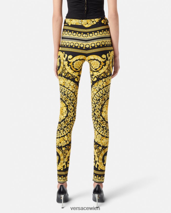 drucken Leggings im Barocco-Stil Versace Frauen Kleidung 8N4XJD199