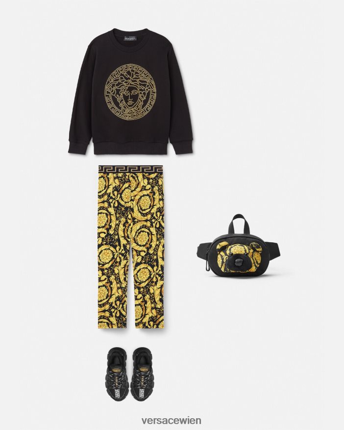 drucken Leggings im Barocco-Stil Versace Kinder Kleidung 8N4XJD1960