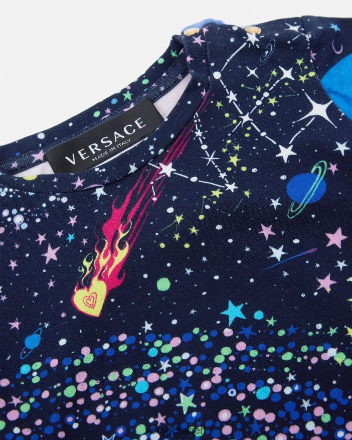 drucken Medusa-Galaxie-Baby-T-Shirt Versace Kinder Kleidung 8N4XJD1852