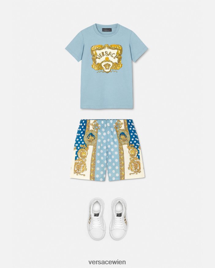 drucken Muschel-Barock-Badeshorts Versace Kinder Kleidung 8N4XJD2085