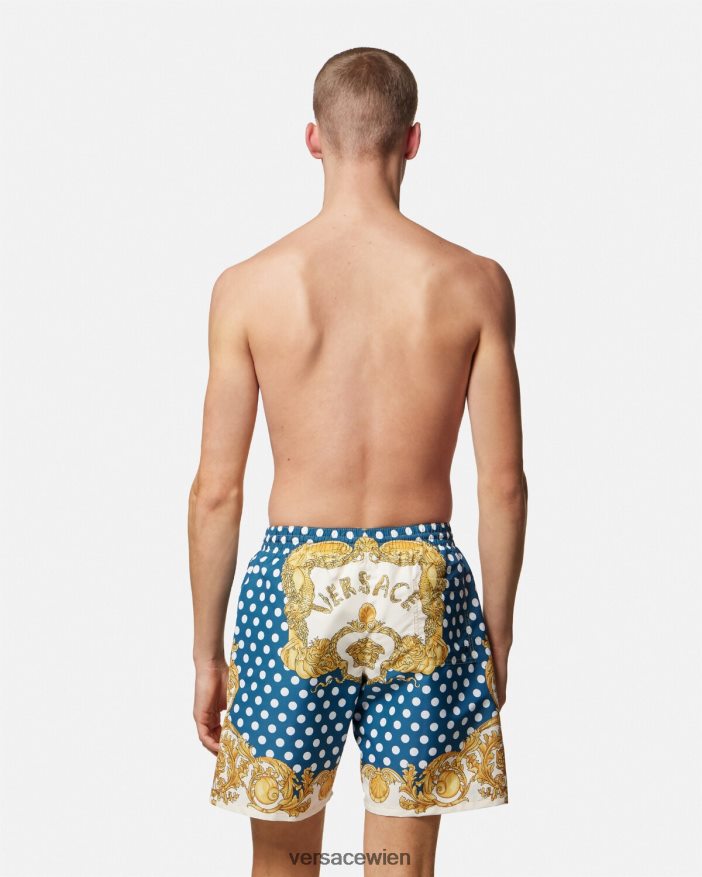 drucken Muschel-Barock-Boardshorts Versace Männer Unterwäsche und Strandbekleidung 8N4XJD1802