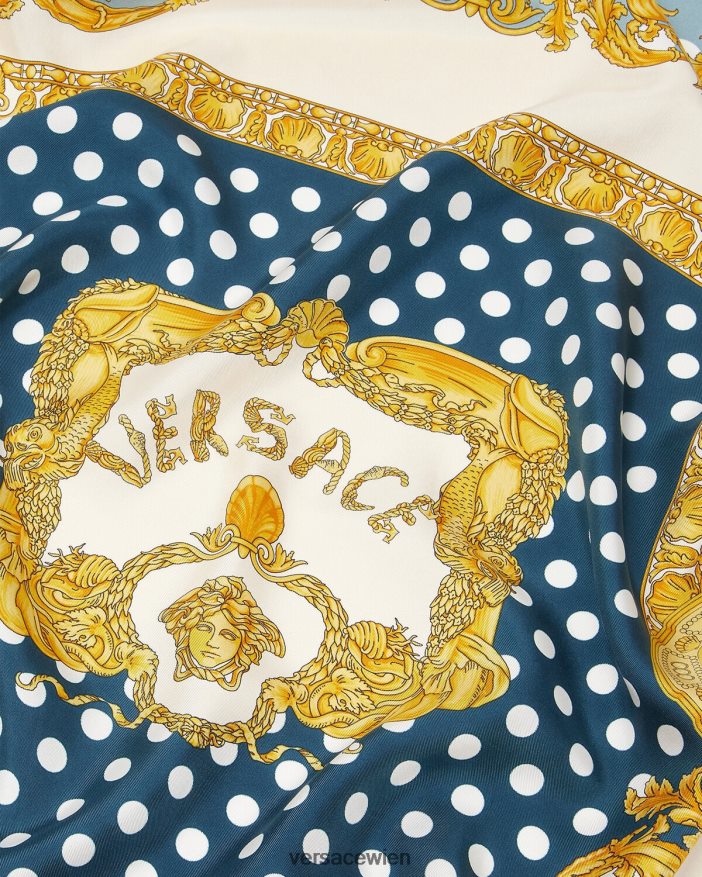 drucken Muschel-Barock-großes Seidenfoulard Versace Frauen Zubehör 8N4XJD898