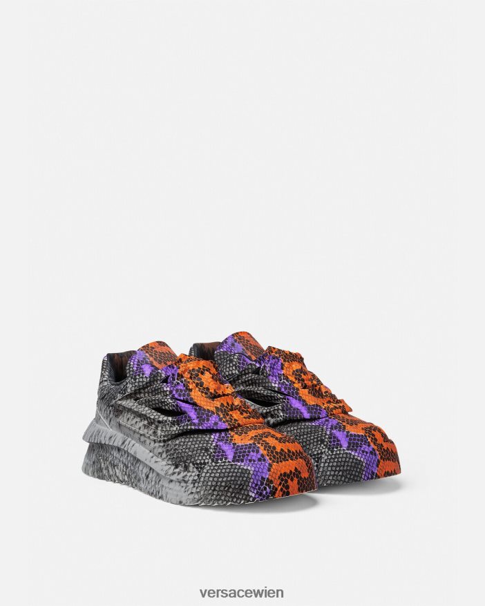 drucken Odissea-Sneaker mit Python-Greca-Print Versace Männer Schuh 8N4XJD1539