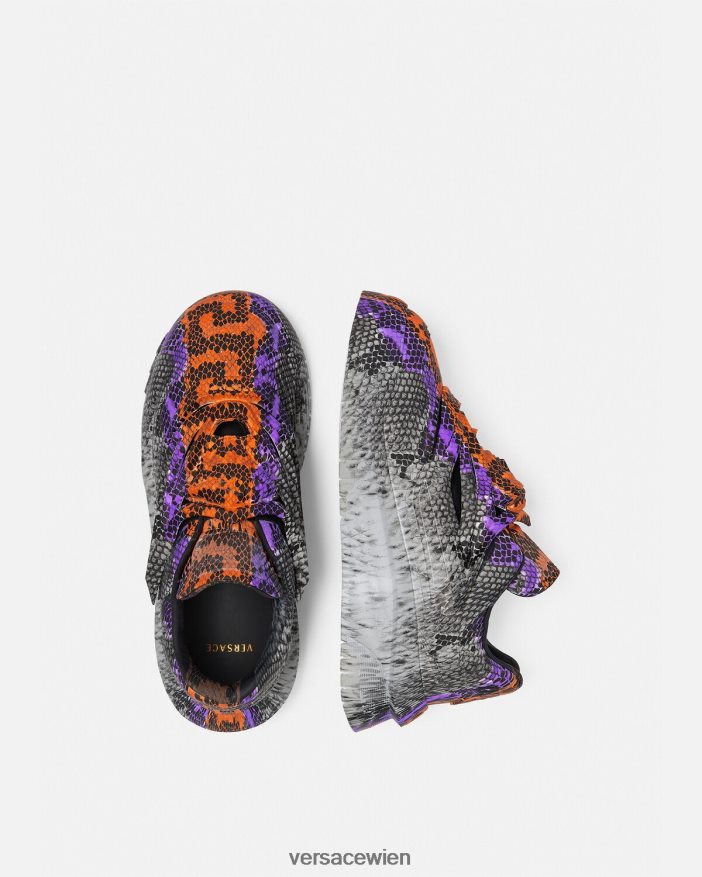 drucken Odissea-Sneaker mit Python-Greca-Print Versace Männer Schuh 8N4XJD1539