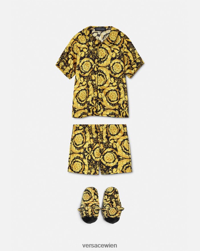 drucken Pyjama-Set im Barocco-Stil Versace Kinder Kleidung 8N4XJD1989