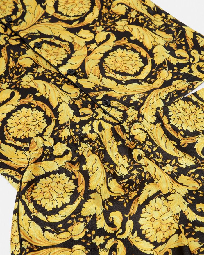 drucken Pyjama-Set im Barocco-Stil Versace Kinder Kleidung 8N4XJD1989
