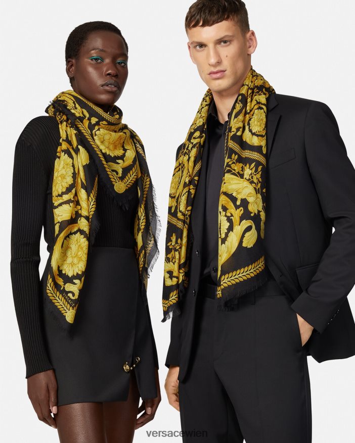 drucken Schal aus Barocco-Kaschmirmischung Versace Frauen Zubehör 8N4XJD900