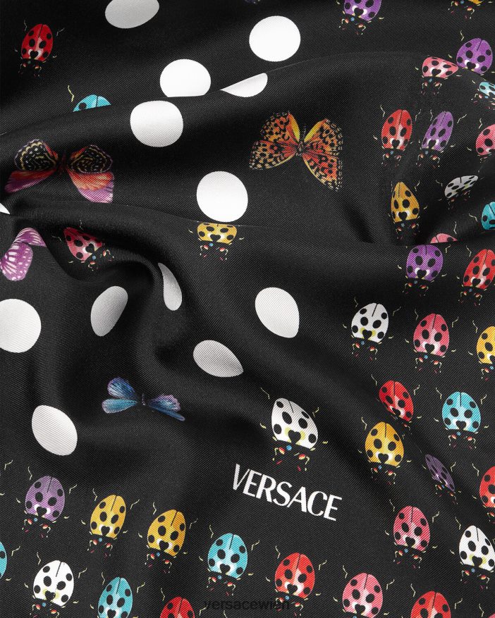 drucken Seidenfoulard mit Schmetterlingen Versace Frauen Zubehör 8N4XJD862