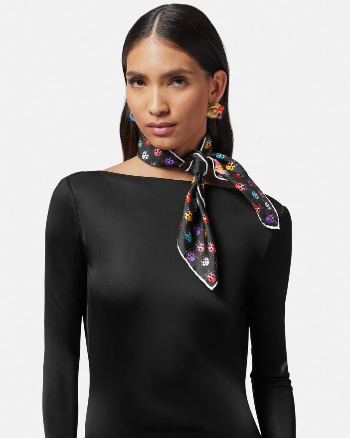 drucken Seidenfoulard mit Schmetterlingen Versace Frauen Zubehör 8N4XJD862