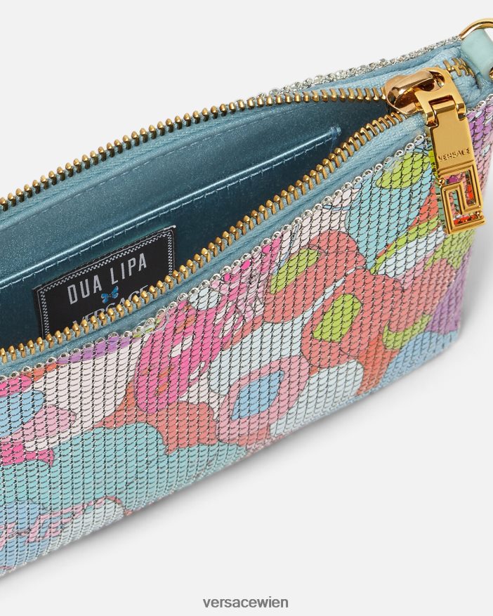 drucken Sommer-Clutch aus Metallgeflecht mit Blumenmuster Versace Frauen Taschen 8N4XJD380