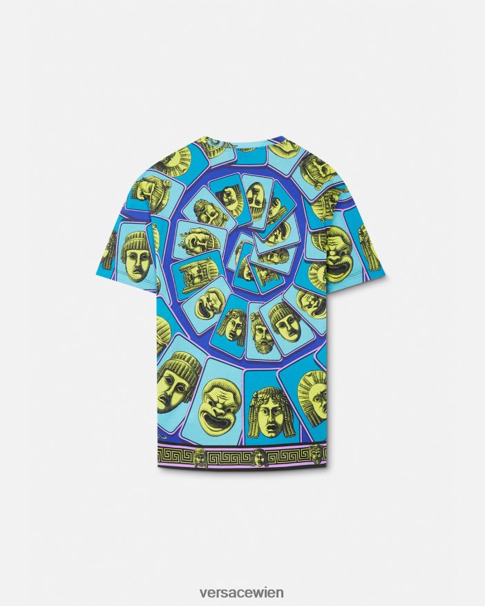 drucken T-Shirt „Le Maschere“ Versace Männer Kleidung 8N4XJD1381