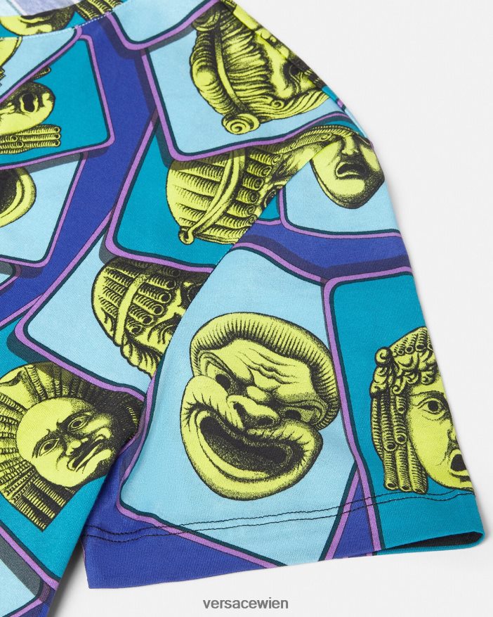 drucken T-Shirt „Le Maschere“ Versace Männer Kleidung 8N4XJD1381