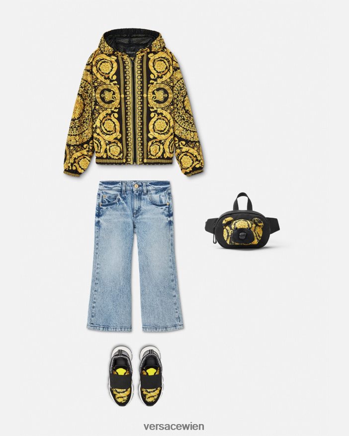 drucken Windjacke im Barocco-Stil Versace Kinder Kleidung 8N4XJD1983