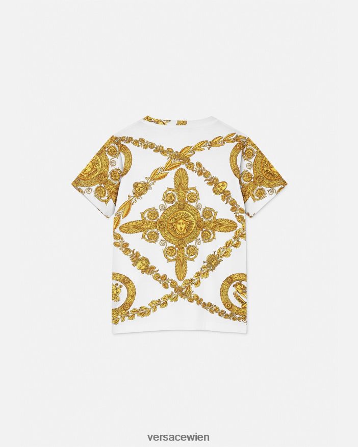drucken maschera barockes T-Shirt Versace Kinder Kleidung 8N4XJD2124
