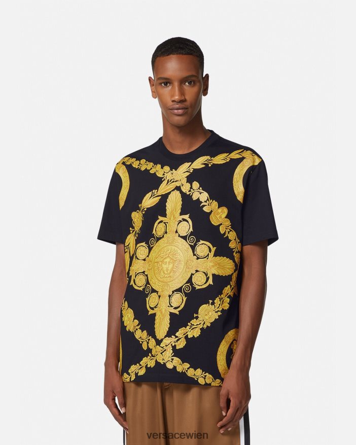 drucken maschera barockes T-Shirt Versace Männer Kleidung 8N4XJD1388