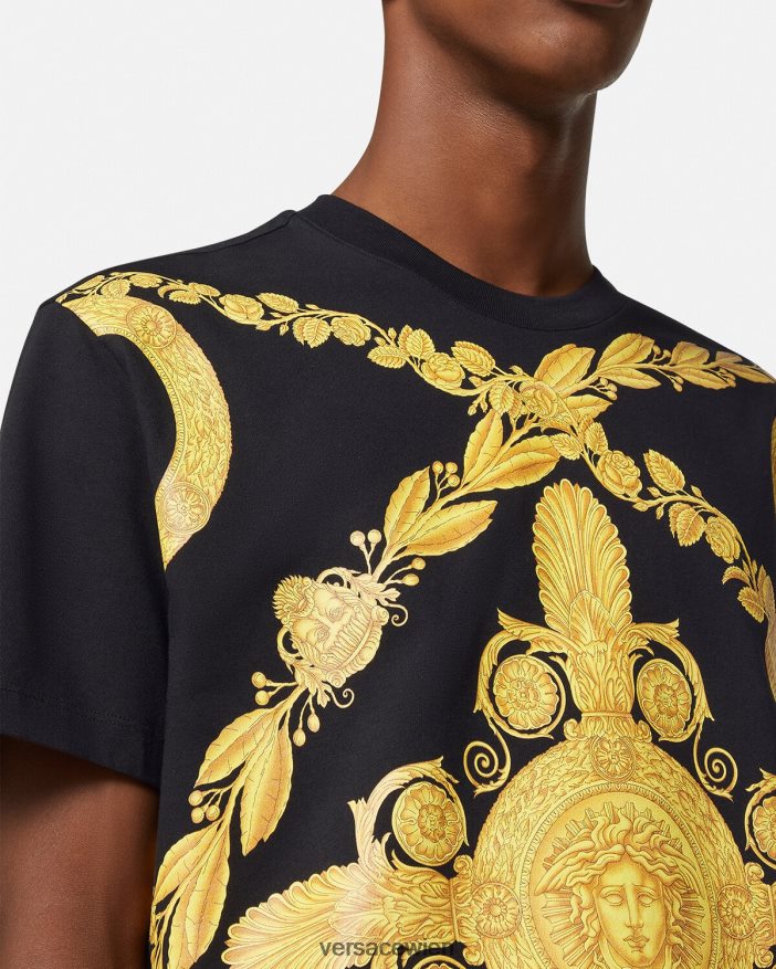 drucken maschera barockes T-Shirt Versace Männer Kleidung 8N4XJD1388