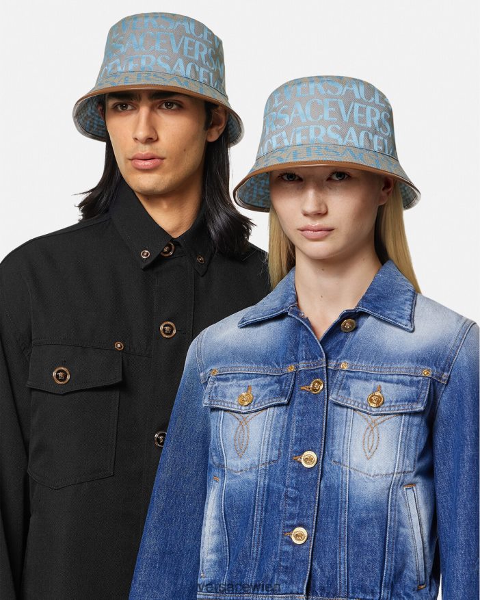 eine Farbe Allover-Eimerhut Versace Frauen Zubehör 8N4XJD869
