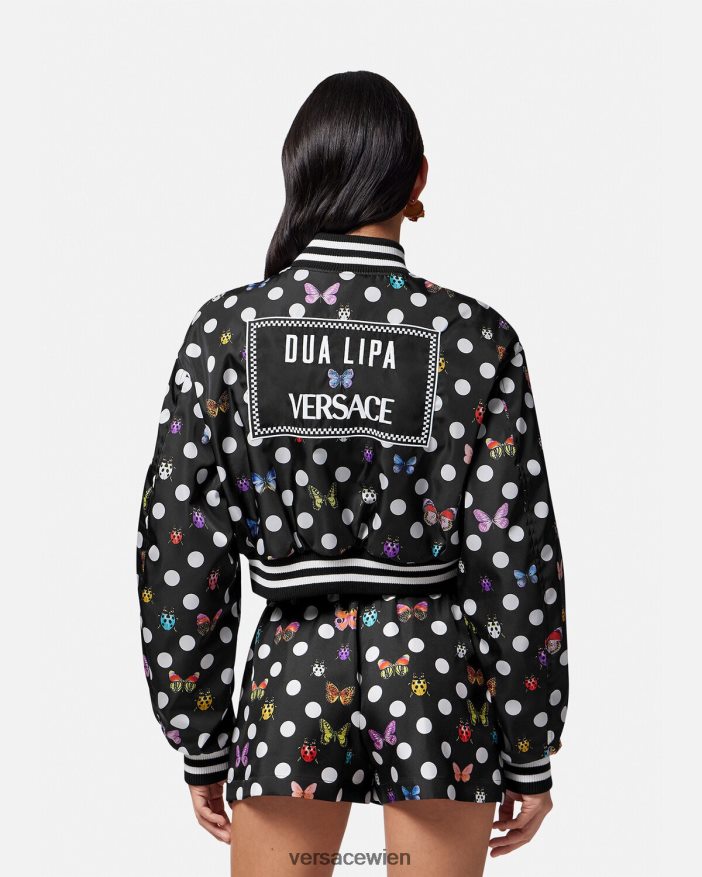 eine Farbe Kurze Bomberjacke mit Schmetterlingen Versace Frauen Kleidung 8N4XJD78