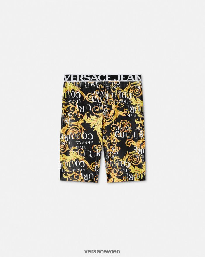 eine Farbe Logo-Couture-Fahrradshorts Versace Frauen Kleidung 8N4XJD2239