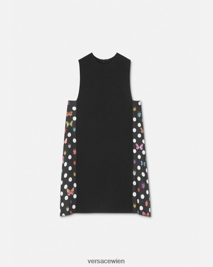 eine Farbe Minikleid mit Schmetterlingen Versace Frauen Kleidung 8N4XJD3