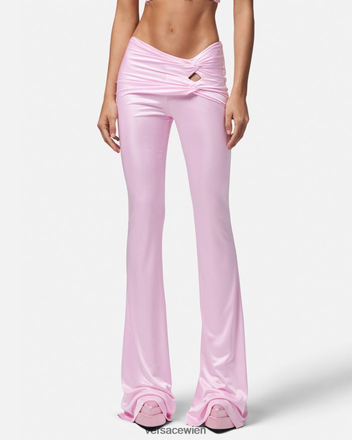 eine Farbe geknotete Schlaghose Versace Frauen Kleidung 8N4XJD122