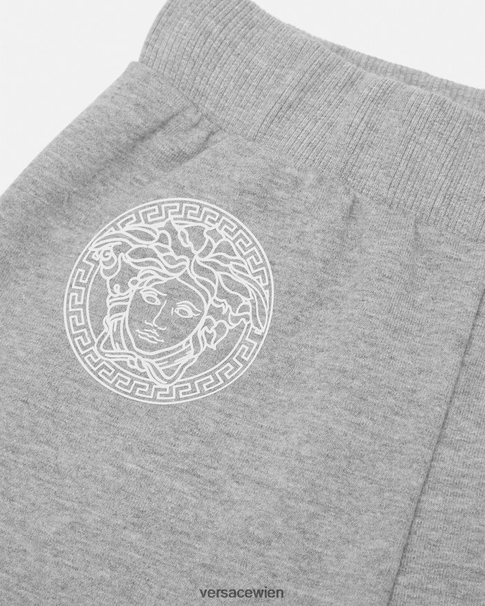 grau Greca-Baby-Sweatshorts Versace Kinder Kleidung 8N4XJD1881