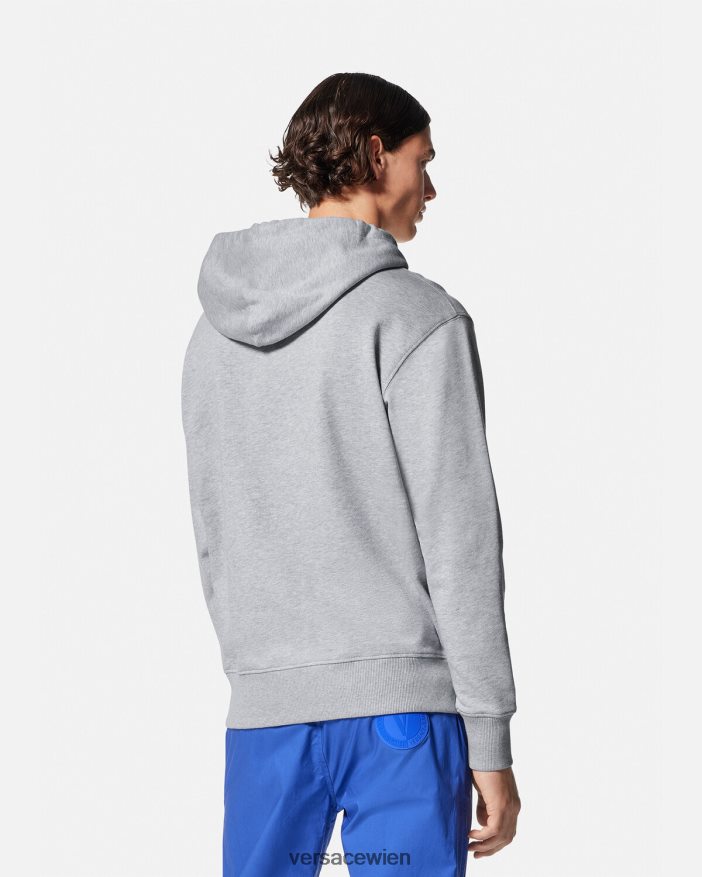 grau Kapuzenpullover mit Logo Versace Männer Kleidung 8N4XJD2378