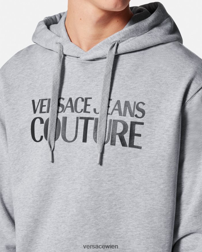 grau Kapuzenpullover mit Logo Versace Männer Kleidung 8N4XJD2378