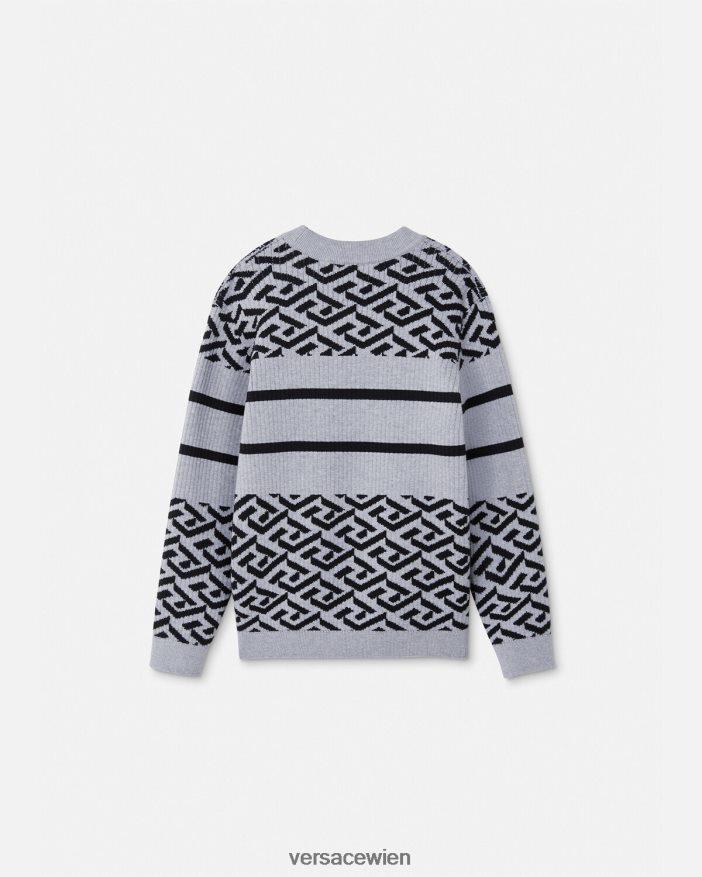 grau Medusa-La-Greca-Pullover Versace Kinder Kleidung 8N4XJD1994