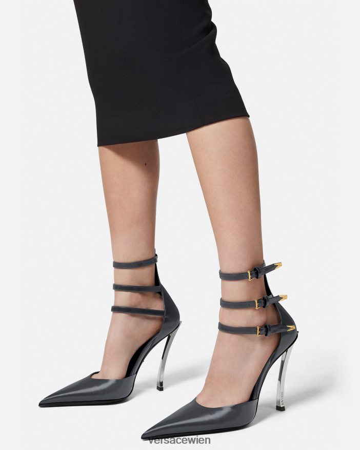 grau Punktgenaue Pumpen Versace Frauen Schuh 8N4XJD386