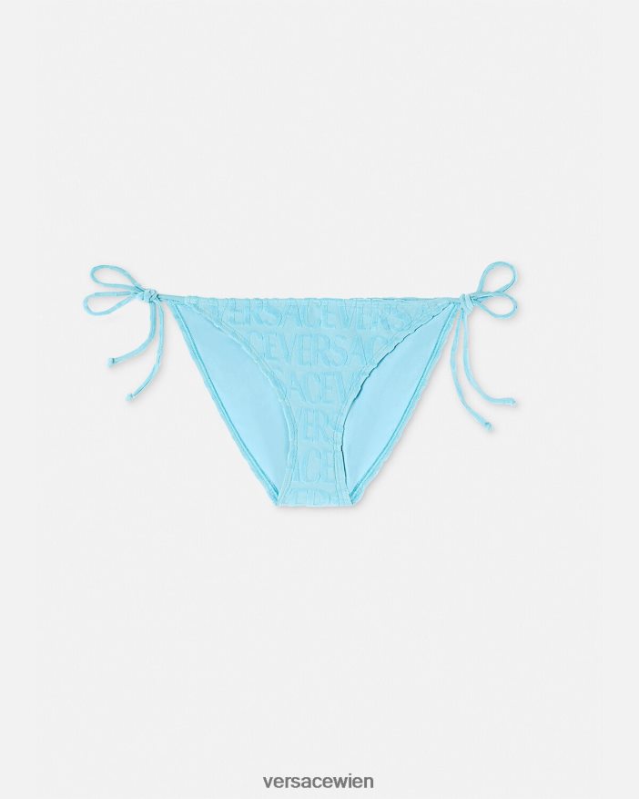 hellblau Allover-Handtuch-Bikinihose Versace Frauen Unterwäsche und Strandbekleidung 8N4XJD1121