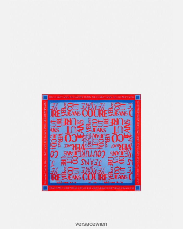 hellblau Foulard aus Seide mit Doodle-Logo Versace Frauen Zubehör 8N4XJD2356