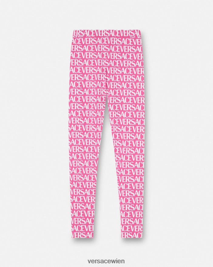rosa & bedruckt Allover-Leggings Versace Frauen Kleidung 8N4XJD212