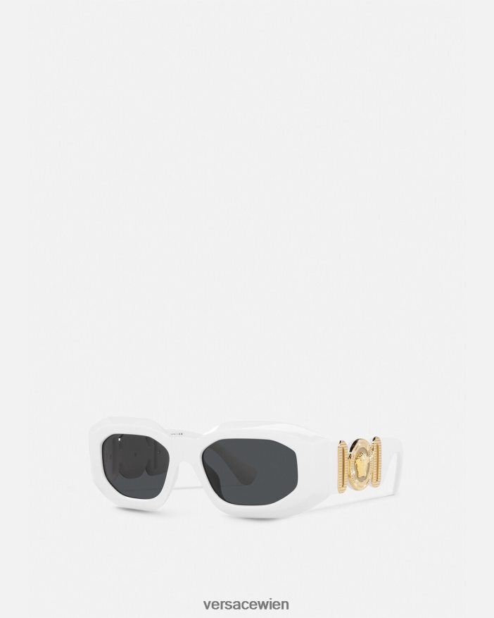 Weiß Maxi-Medusa-Biggie-Sonnenbrille Versace Frauen Zubehör 8N4XJD681