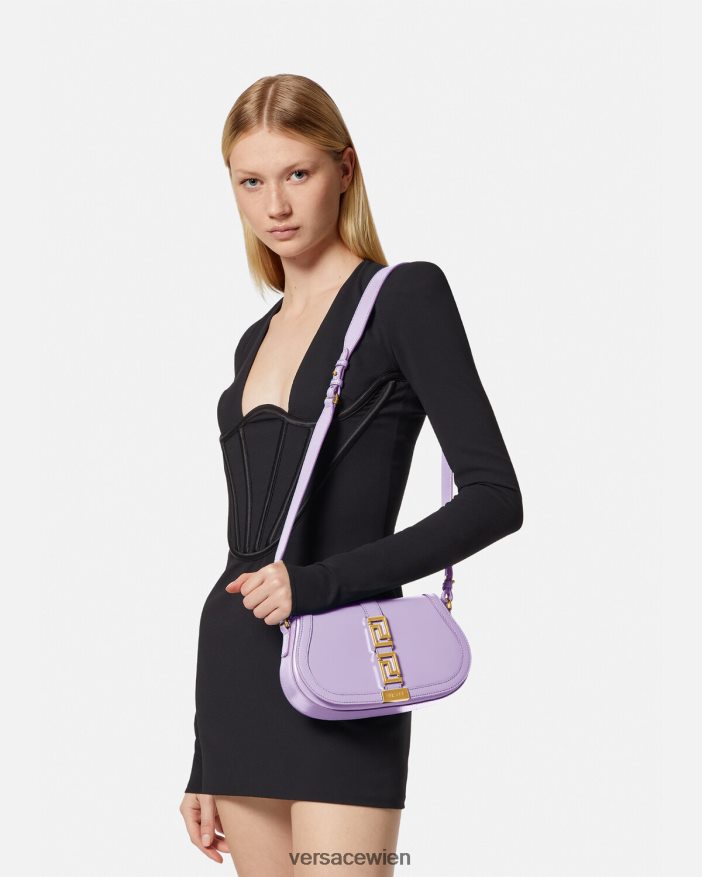 lila Greca-Göttin-Umhängetasche Versace Frauen Taschen 8N4XJD265