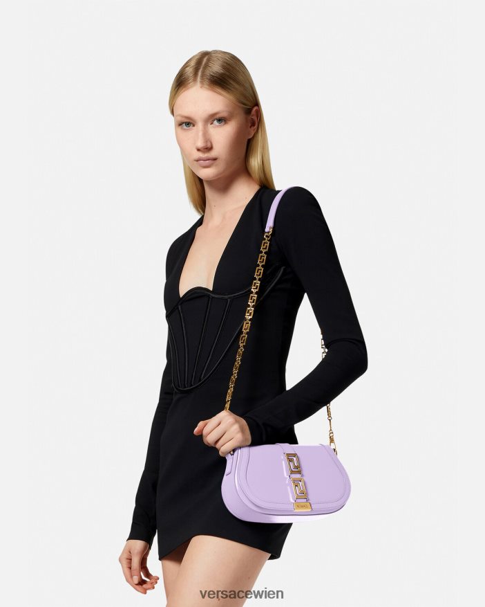 lila Greca-Göttin-Umhängetasche Versace Frauen Taschen 8N4XJD265