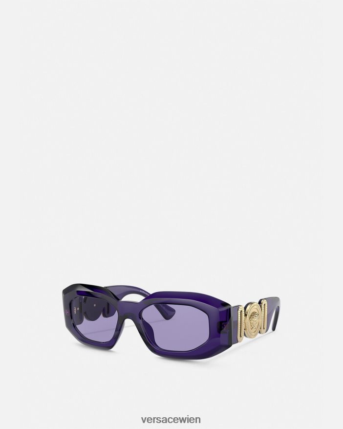 lila Maxi-Medusa-Biggie-Sonnenbrille Versace Frauen Zubehör 8N4XJD637